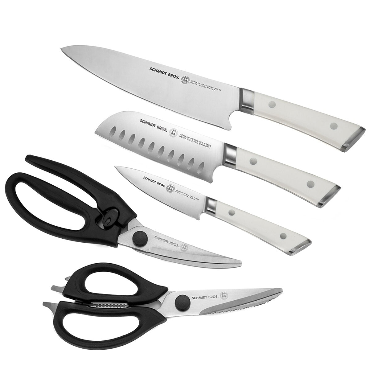 Schmidt Brothers Knives and Shears 5 Piece Set White - SuperSaverAU - view 3