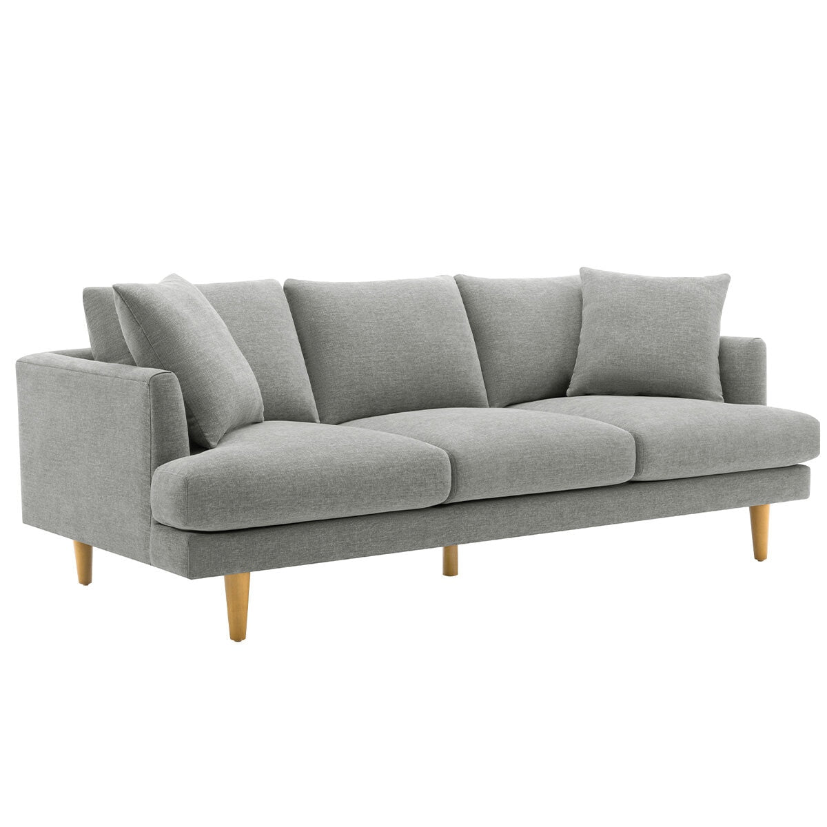VDL Designs Crown Fabric Sofa Light Grey - SuperSaverAU - view 2