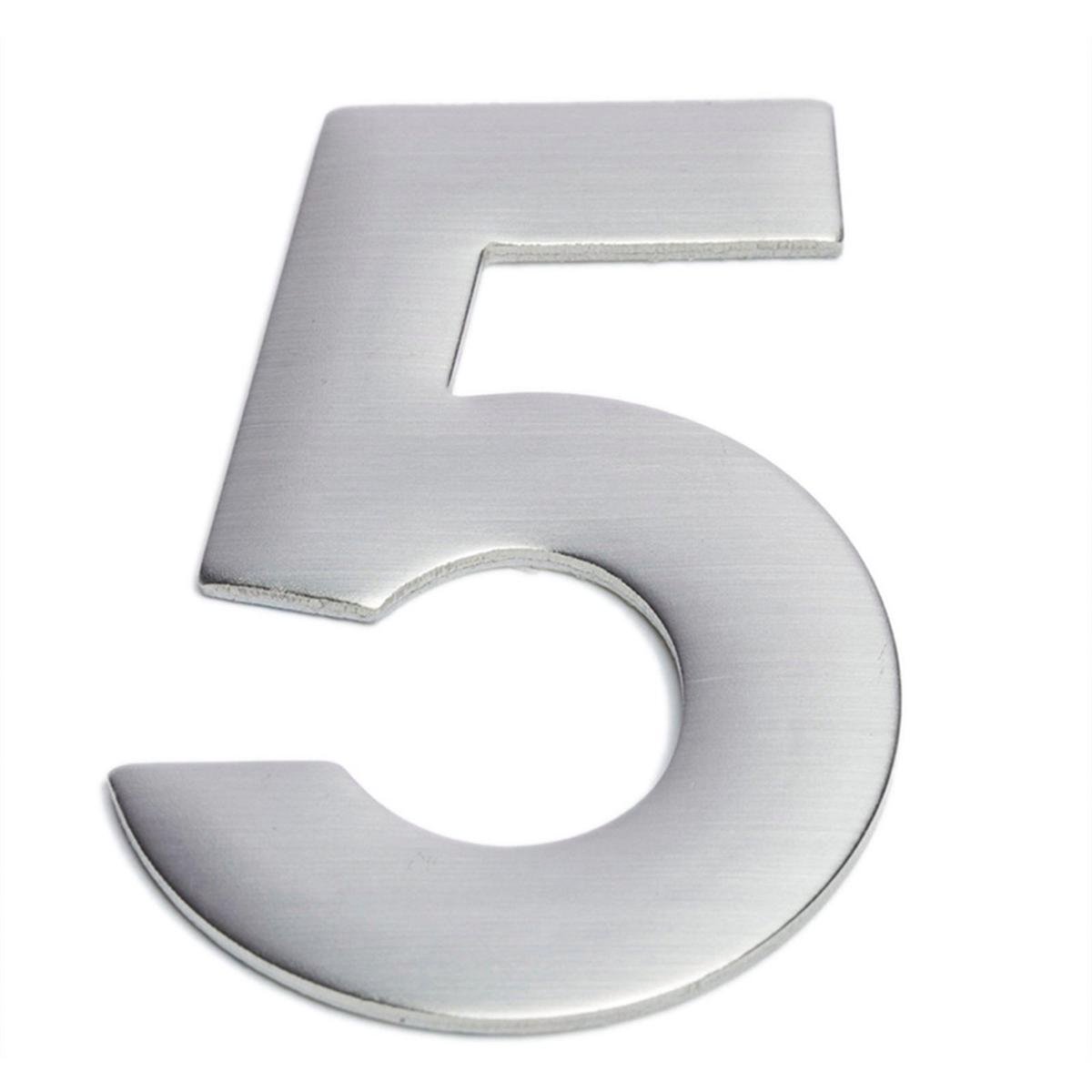 Sandleford 75mm Suburban Stainless Steel House Number 5 Self Adhesive