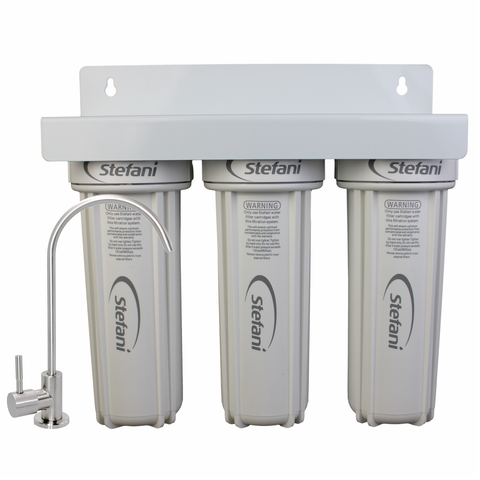 Stefani Triple Stage Undersink Water Filtration System, Lead Free