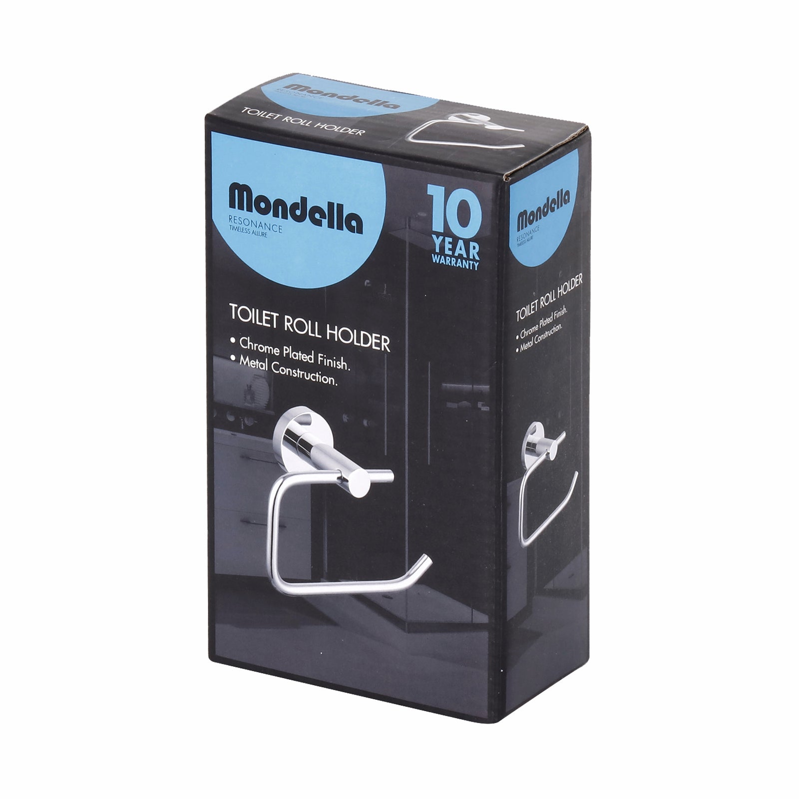 Mondella Resonance Chrome Toilet Paper Holder - Metal, Wall Mount
