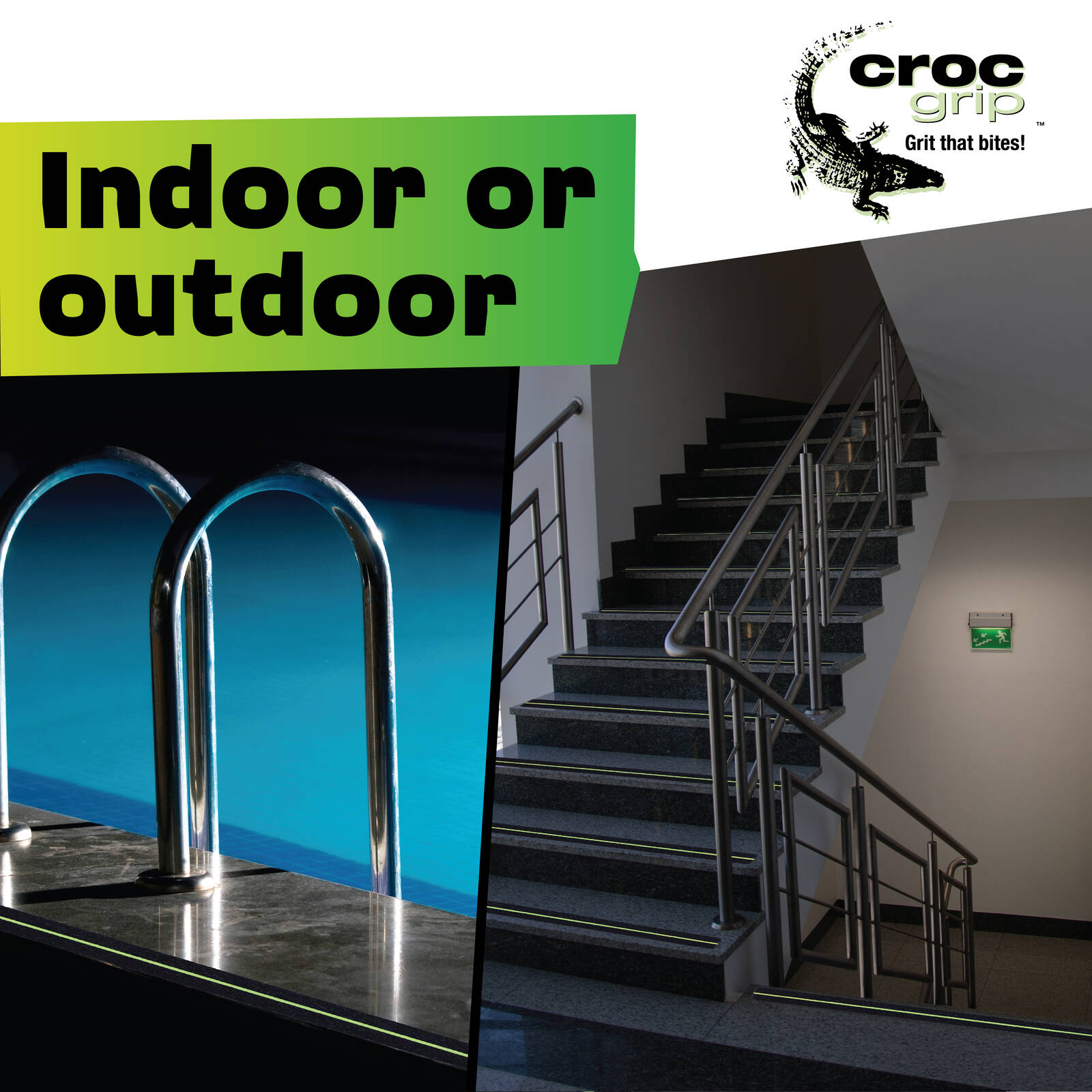 Croc Grip 5m x 50mm Glow-In-The-Dark Anti-Slip Tape