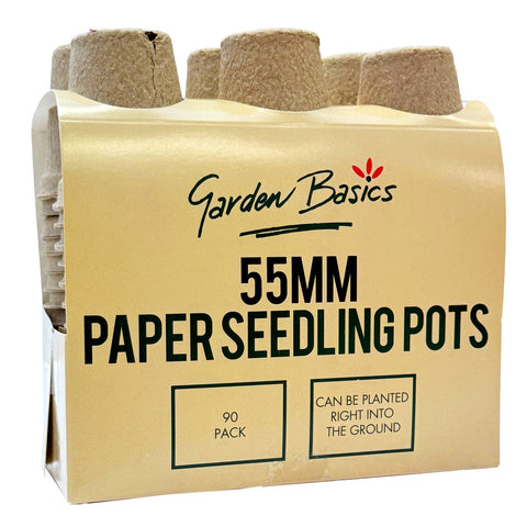 Garden Basics Paper Seedling Pots 55mm, Biodegradable, 90 Pack