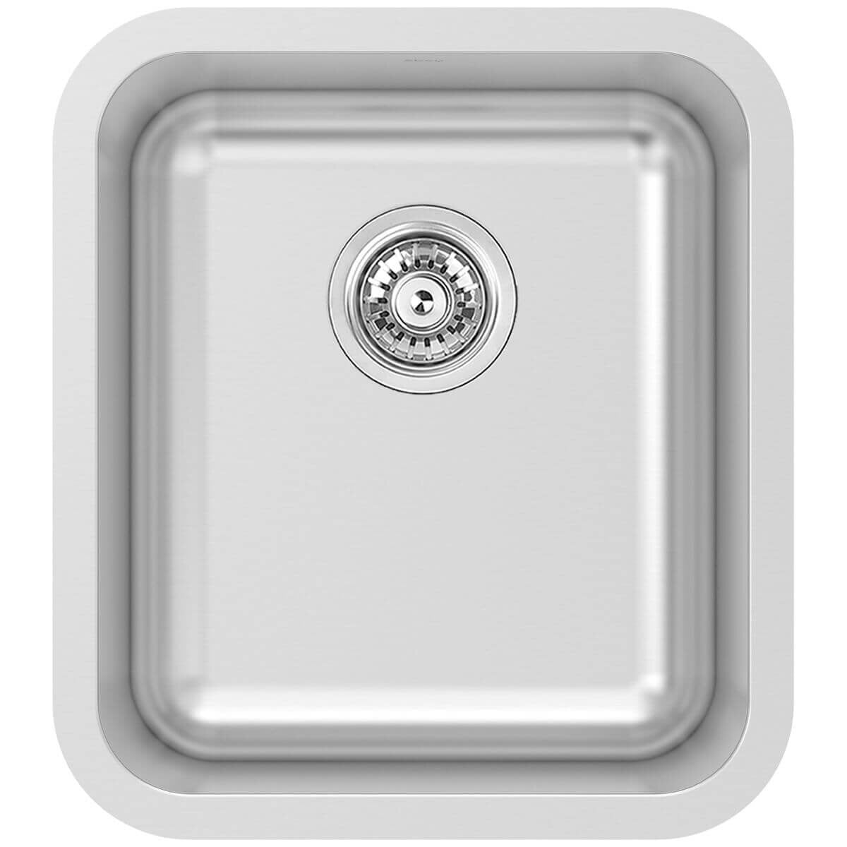 Abey R50 single bowl stainless steel sink with 26.6L capacity - top, under or flush mount - W50-100