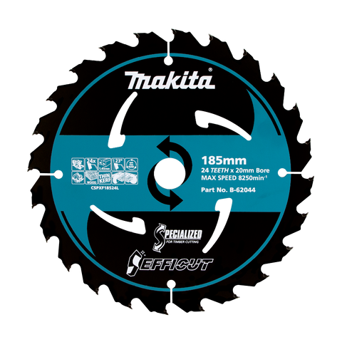 Makita LXT 185mm x 20mm 24T Efficut Circular Saw Blade B-62044