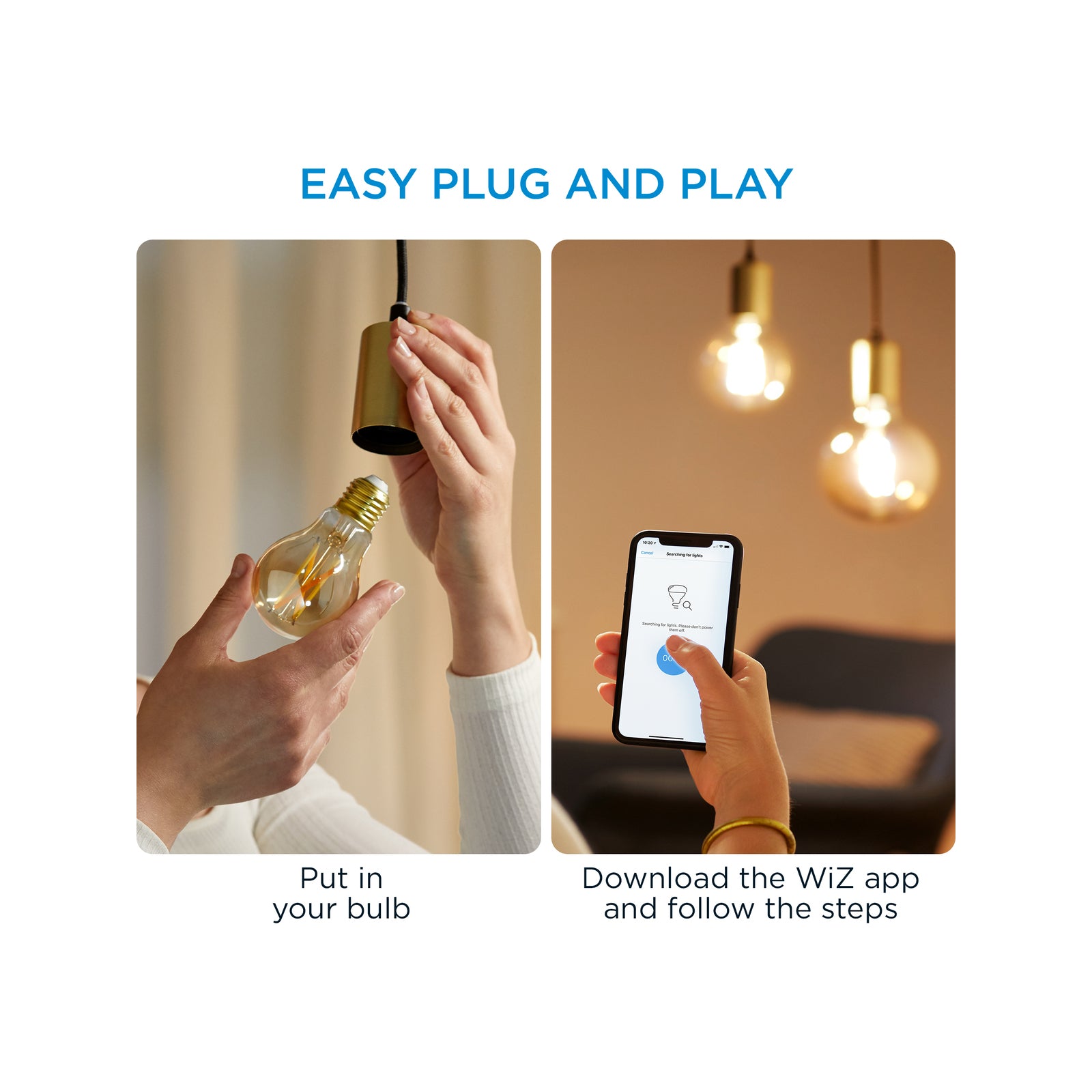 WiZ A60 E27 LED 720lm 6.5W Tuneable White Smart Filament Globe (929003017401)