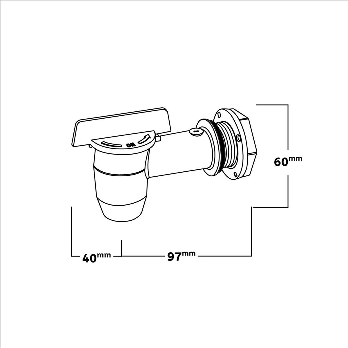 Tumbleweed Worm Farm Tap and Nut Set 3/4 Inch Replacement Black