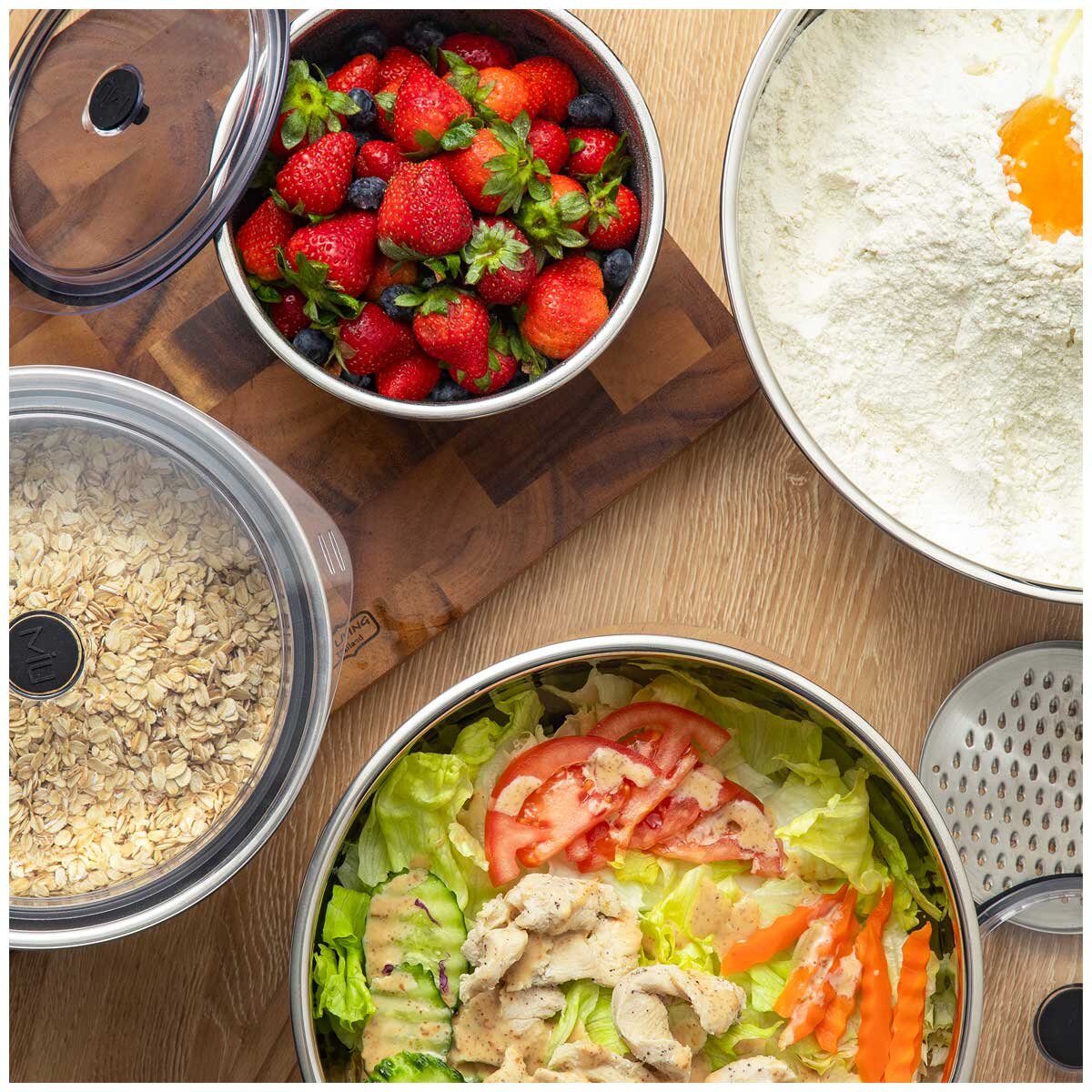MIU Mixing Bowl With Graters 4 Piece Set