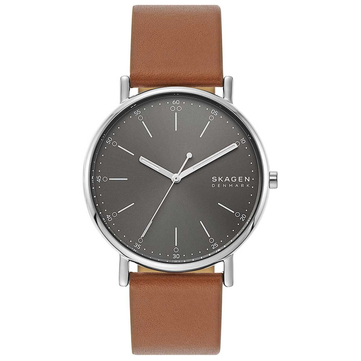 Skagen Signatur Brown Leather Men's Watch SKW6578 - SuperSaverAU - view 1