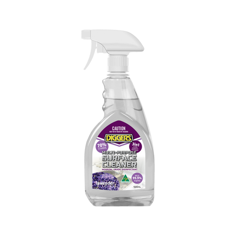 DIGGERS™ Multi-Purpose Surface Cleaner - 500ml - Denatured Alcohol - Lavender Scent - SuperSaverAU - view 1
