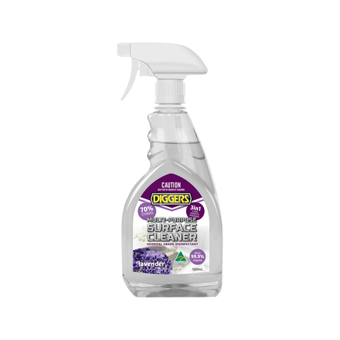 DIGGERS Lavender Multi-Purpose Surface Cleaner 500ml - Antibacterial Spray