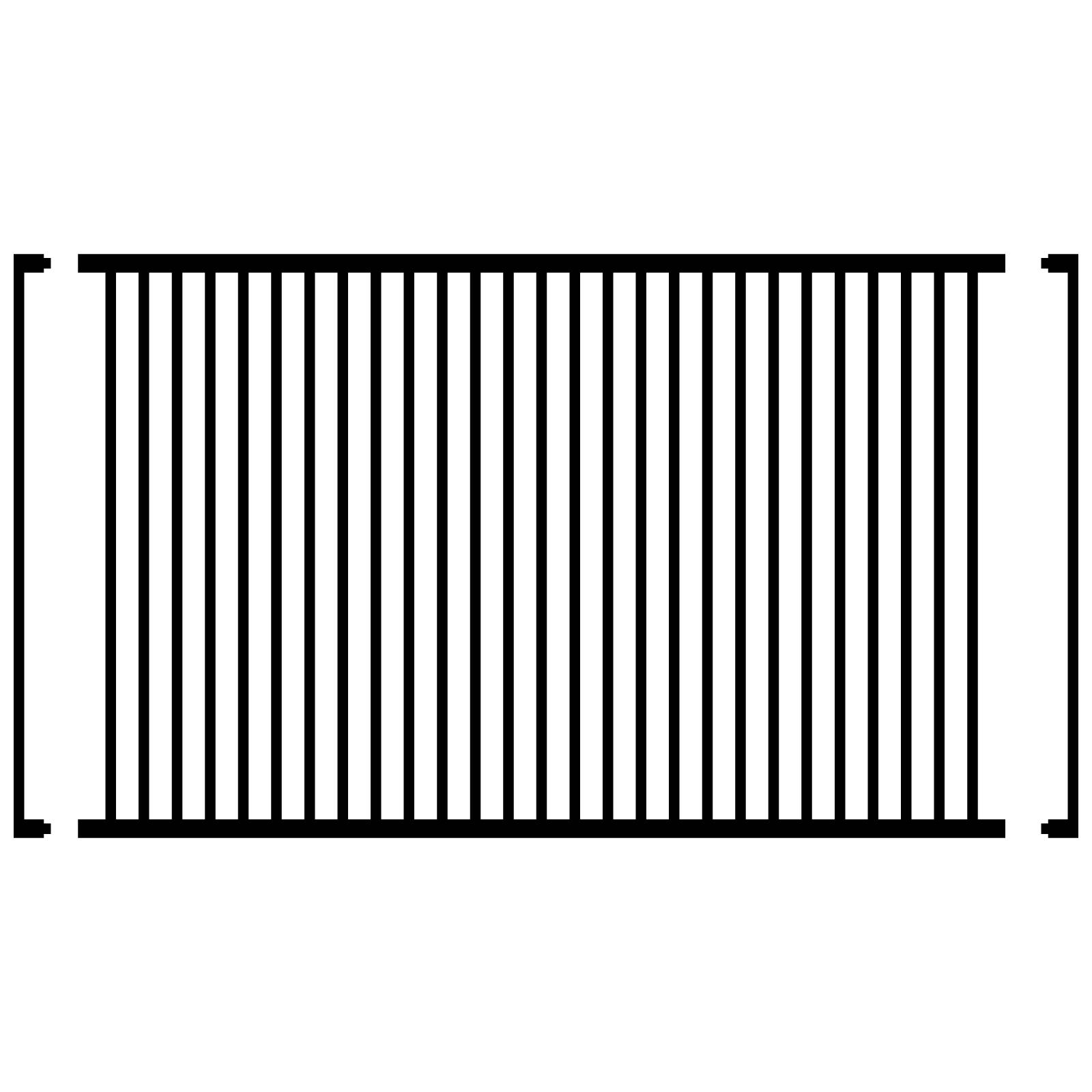 ProtectorAl 900mm Black Aluminium Gate Converter - 2 Pack