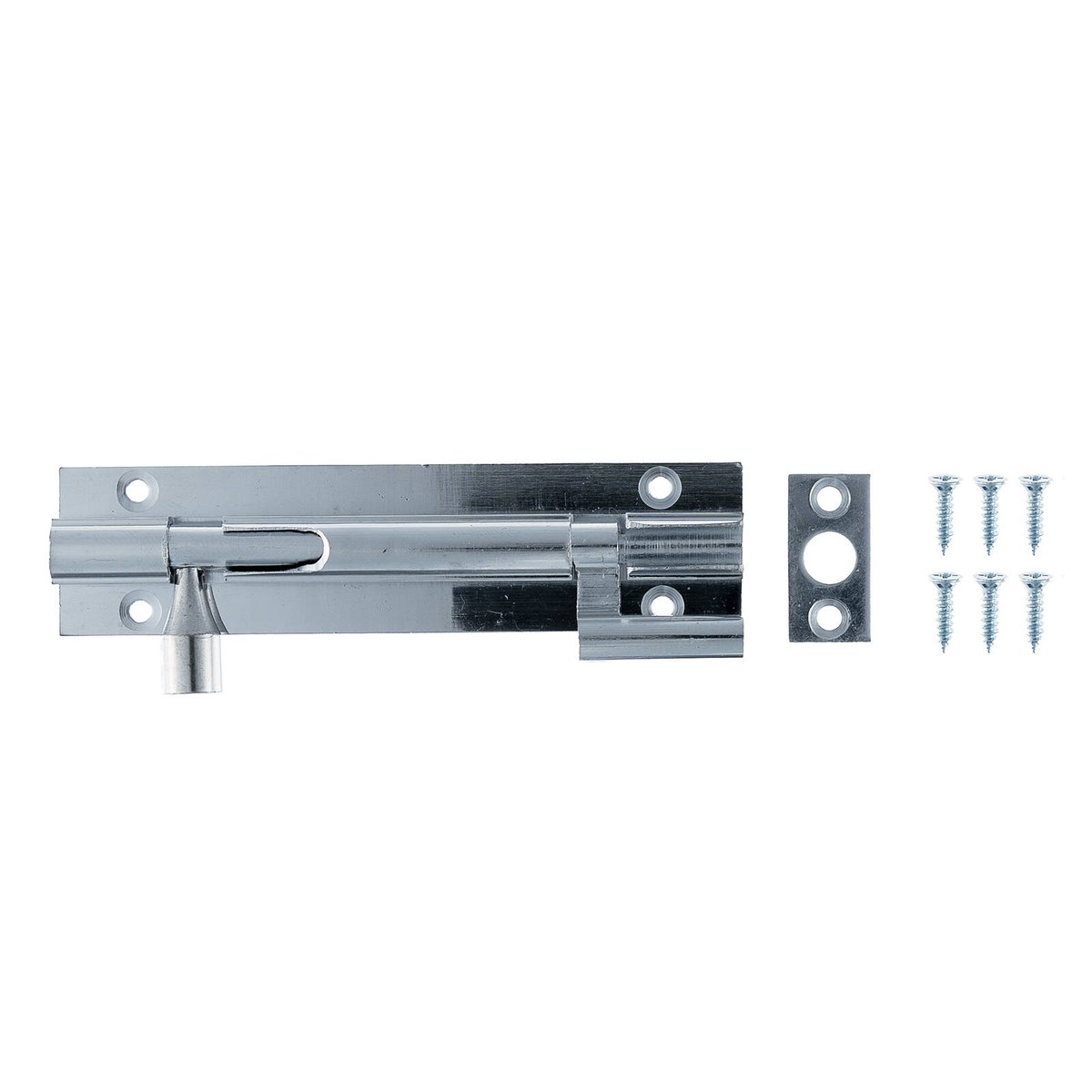 Taskmaster Chrome Plated Offset Necked Barrel Bolt 100mm - Solid Brass - SuperSaverAU - view 2
