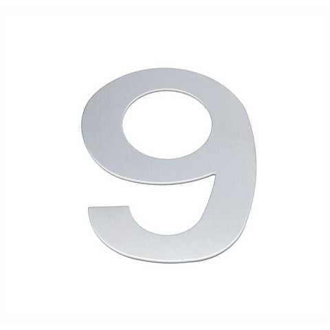 Sandleford Lorenzo 200mm Brushed Stainless Steel House Number 9
