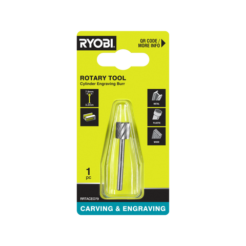 Ryobi 7.9mm Oval-Shaped Engraving Burr