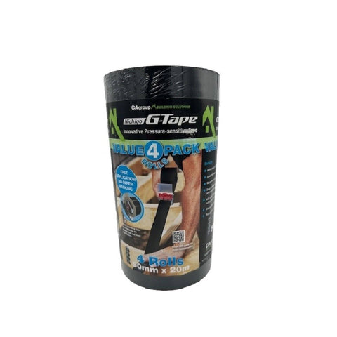G-Tape 50mm x 20m Black Bearer Protector, 4 Pack Trade Pack