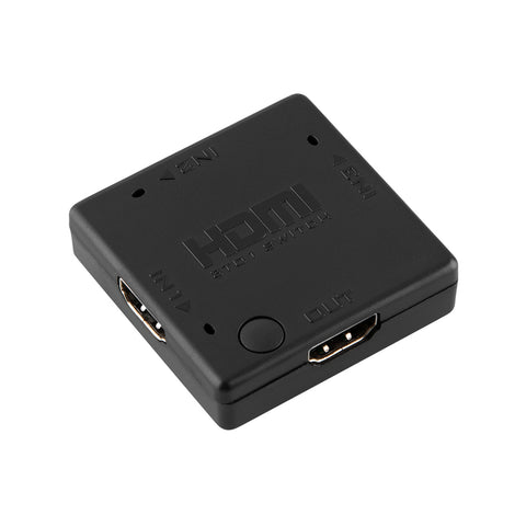 Antsig 4K HDMI 3 Way Switch Adaptor - 3 In 1 Out, Push Button, Black AP477