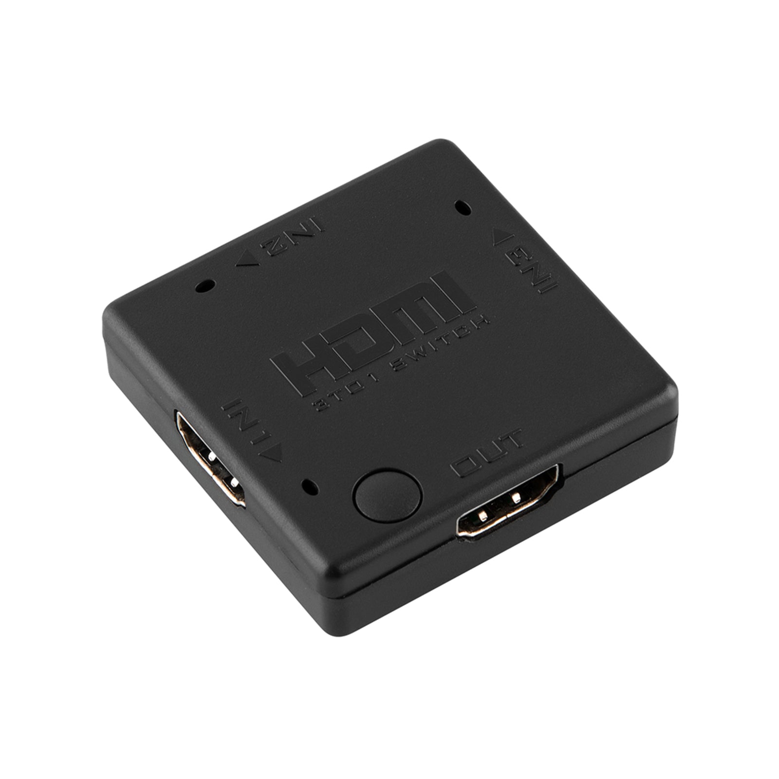 Antsig 4K HDMI 3 Way Switch Adaptor - 3 In 1 Out, Push Button, Black AP477