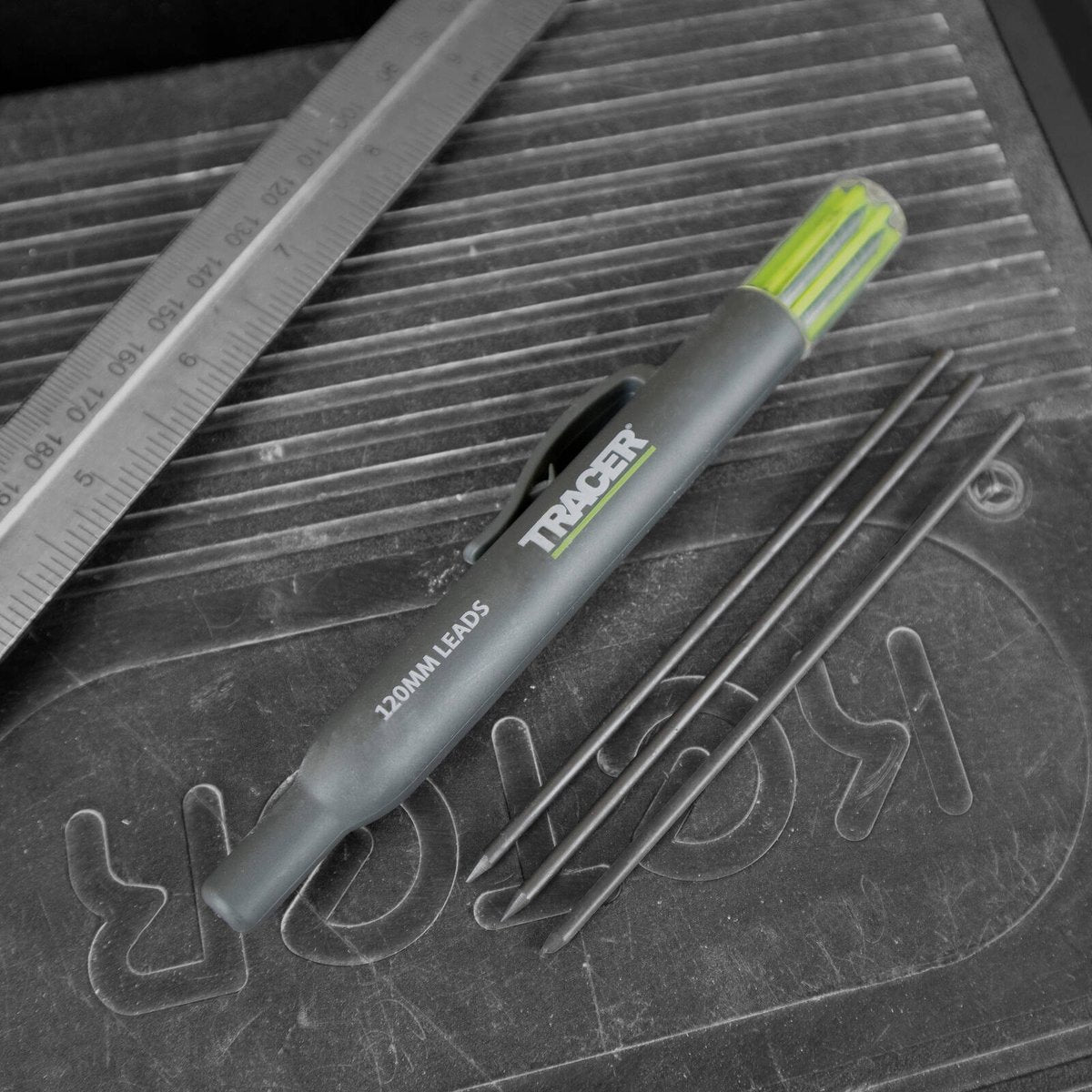 TRACER Deep Pencil Marker with 2B Lead Set, Marks to 145mm
