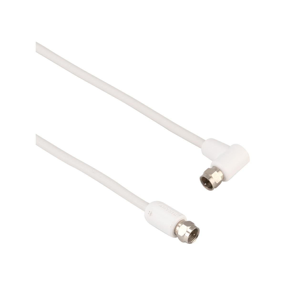 Antsig 2m White Right Angle F-Type Antenna Cable