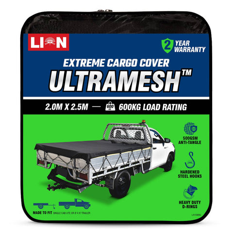 Lion Ultramesh Cargo Net - 2.0 x 2.5m - 600kg Capacity - Heavy-Duty - SuperSaverAU - view 1