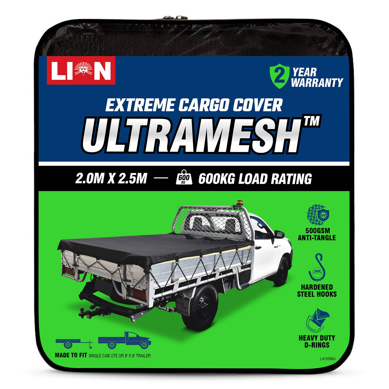 Lion 2.0 x 2.5m Ultramesh Cargo Net