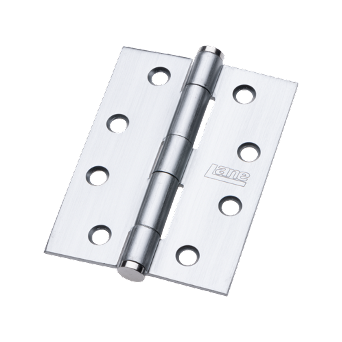 Lane 100 x 75 x 2.5mm Satin Chrome Architectural Fixed Pin Butt Hinge - 2 Pack