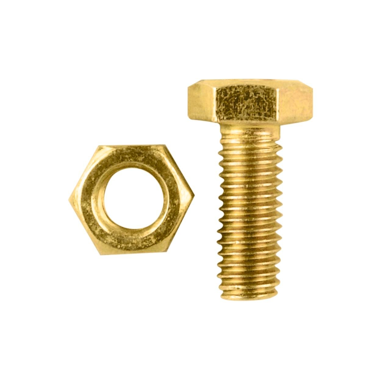 Pinnacle M6 x 16mm Hi-Tensile Hex Bolt and Nut - Yellow Zinc, 10 Pack