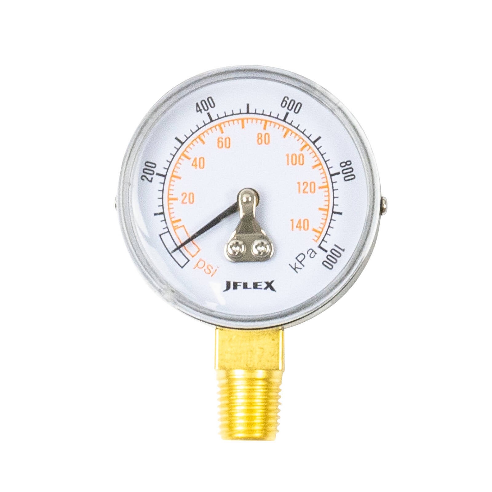 JFLEX 50mm Dual Scale Dial Pressure Gauge PSI kPa 1/4" BSP