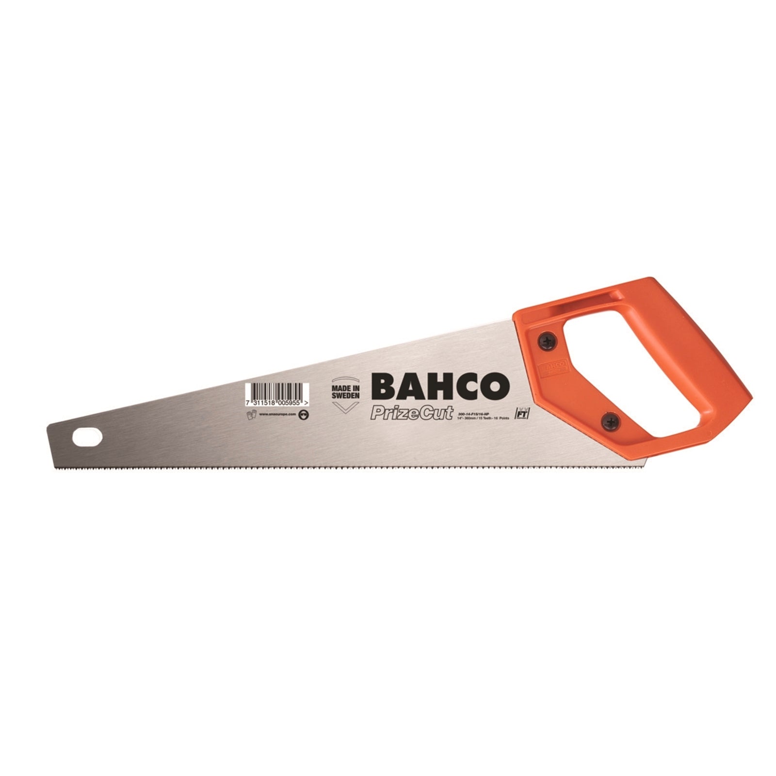 Bahco 350mm Toolbox Hand Saw, 15/16 TPI Hardpoint, Metal and Plastic