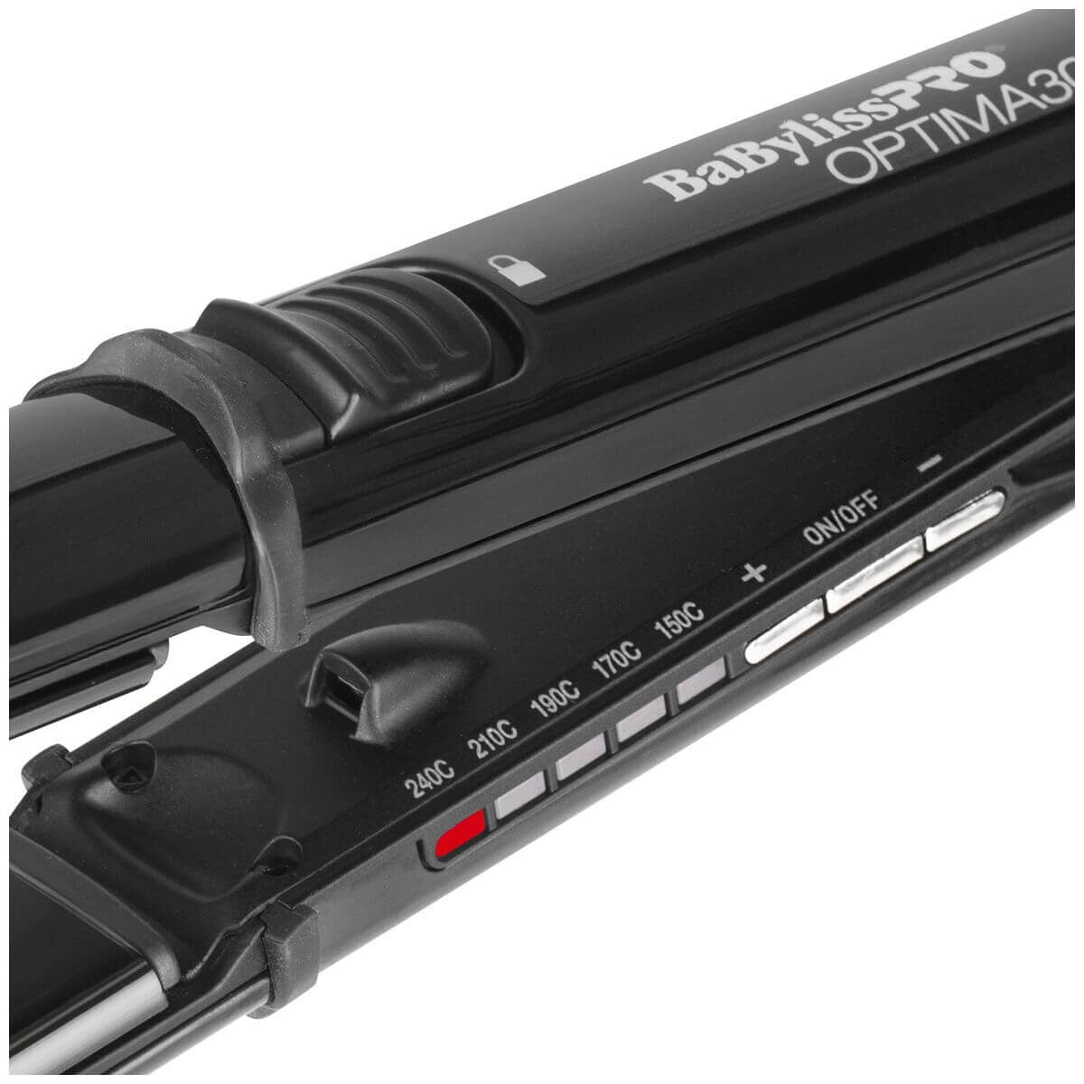 BaBylissPRO Optima 3000 32mm Hair Straightener - Black - Multi-Styling Convex Design - 900640