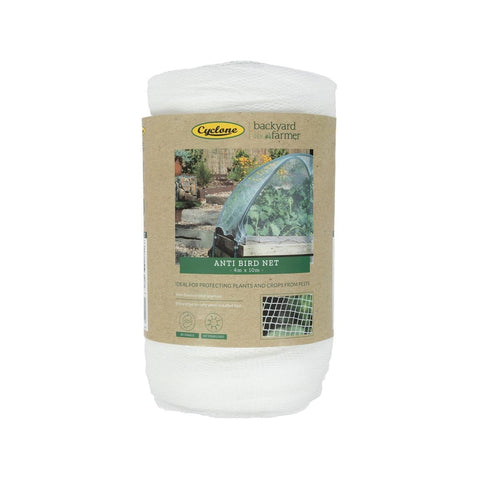 Backyard Farmer Anti Bird Net - 4 x 10m - 5mm Diamond Mesh - White - UV-Resistant - SuperSaverAU - view 1