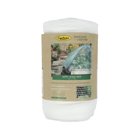 Backyard Farmer 4 x 10m x 5mm White Anti Bird Net