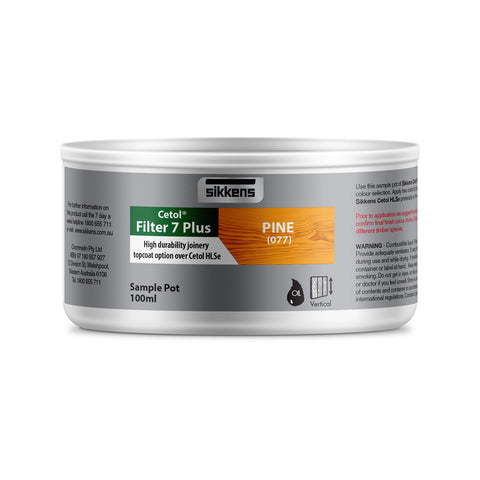 Sikkens 100ml Pine Cetol Filter 7 Plus Exterior Timber Stain Oil Based Matt