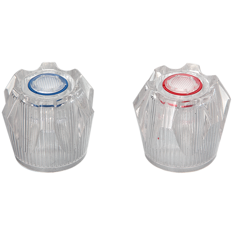 Shaw & Mason Clear Six Point Style Tap Handles - Pair, PVC