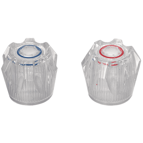 Shaw & Mason Clear Six Point Style Tap Handles - Pair, PVC