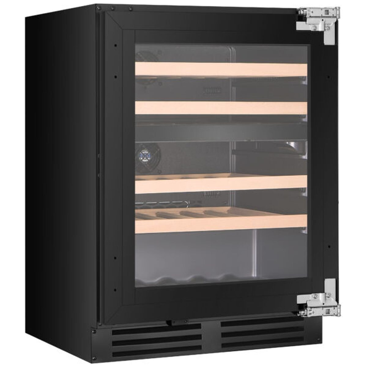 Artusi 39 Bottle Dual Zone Integrated Wine Cabinet - Black Finish - Beechwood Shelves - AINT119GWE