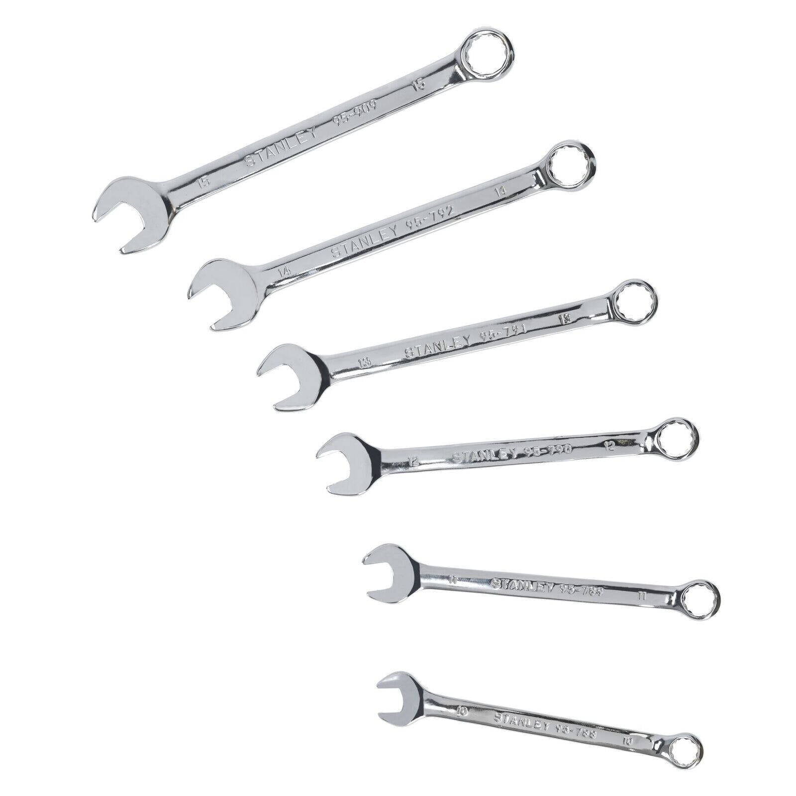 Stanley 6 Piece Metric ROE Combination Spanner Set, 15-Degree Offset