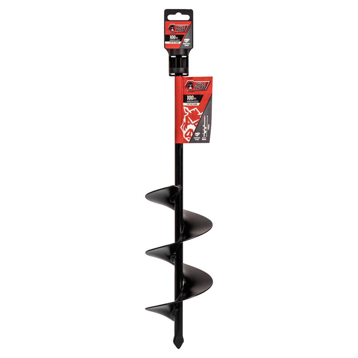 Full Boar 100mm Garden Auger Bit - Solid Steel - 450mm Drilling Depth - SuperSaverAU - view 2