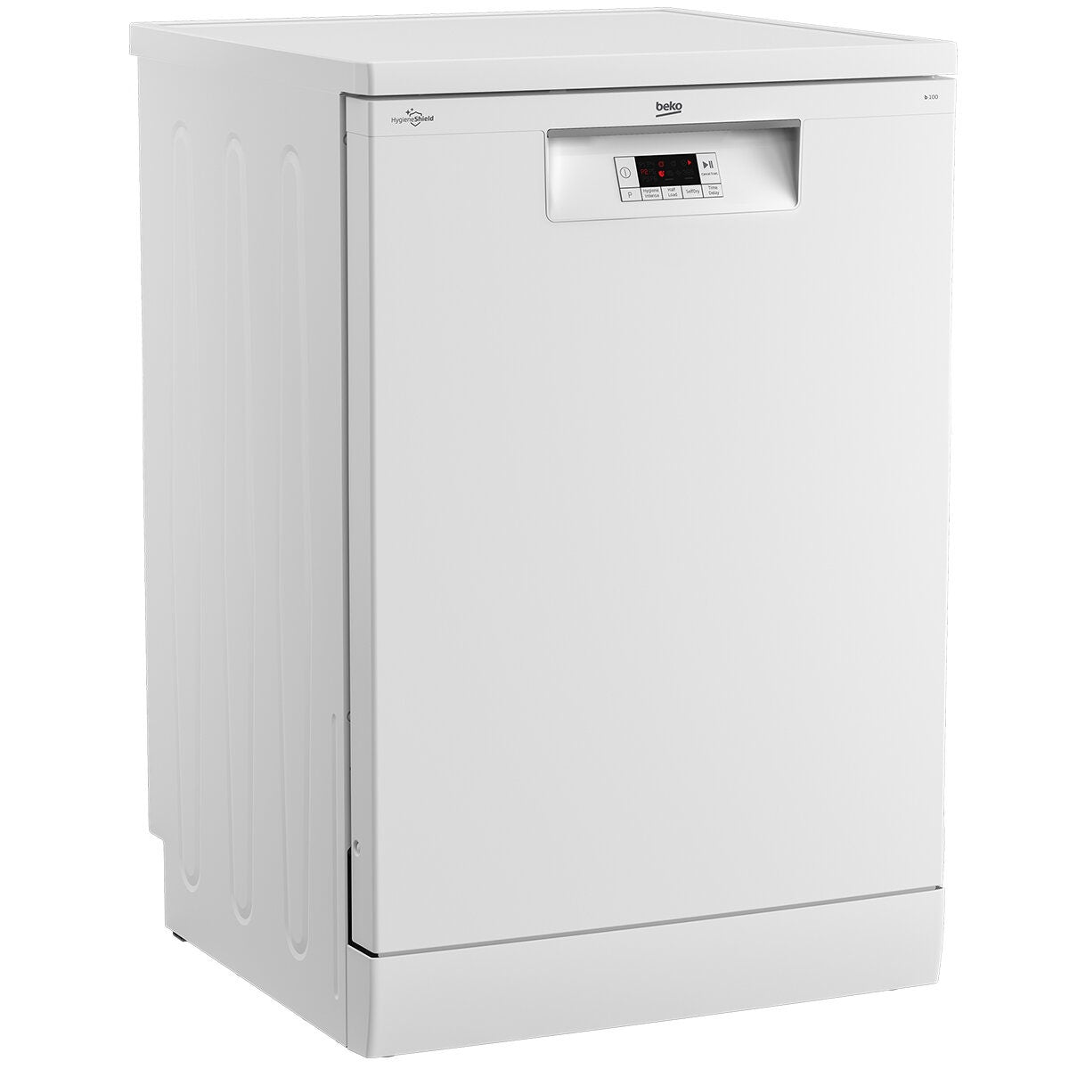 Beko 60cm Freestanding Dishwasher 14 Place Settings - White, Hygiene Intense, Steam Gloss - BDFB1410W