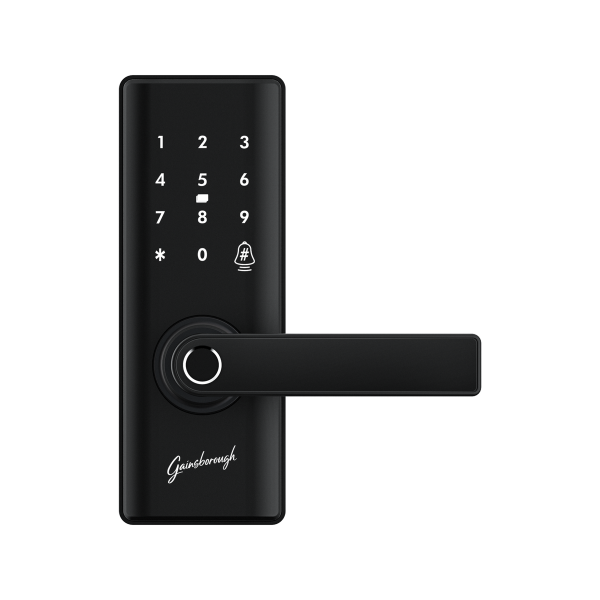 Gainsborough Liberty Smart Entrance Lock GLIBENTBL - Black, App Controlled, Fingerprint & RFID