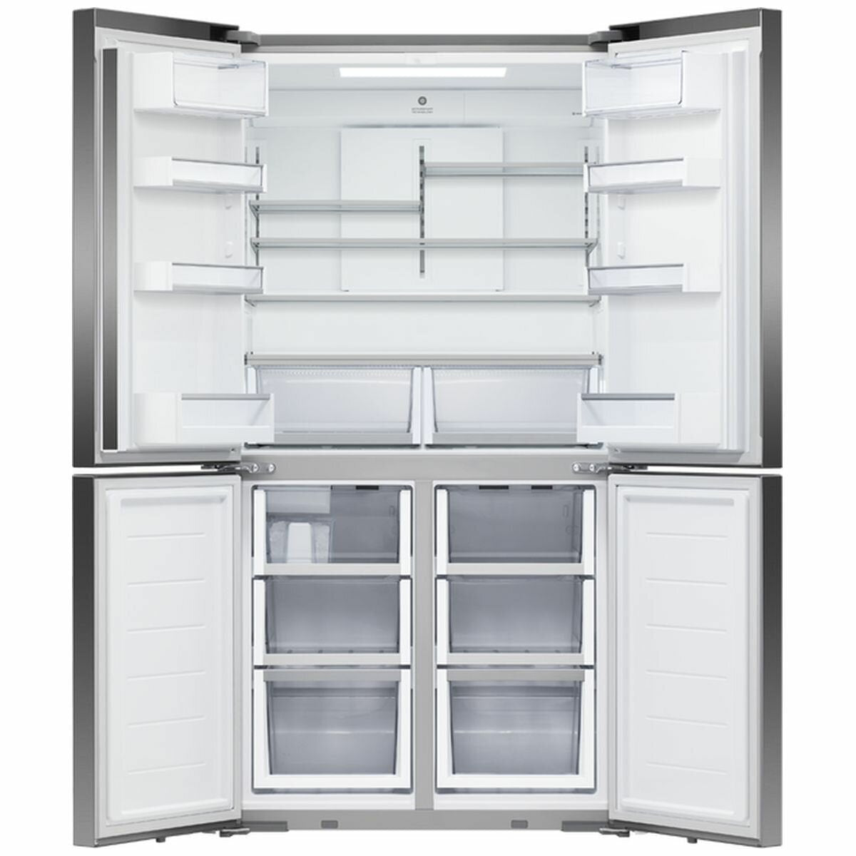 Fisher & Paykel Series 7 538L Quad Door Fridge Freezer - Black Stainless Steel, Ice and Water - RF605QDUVB2