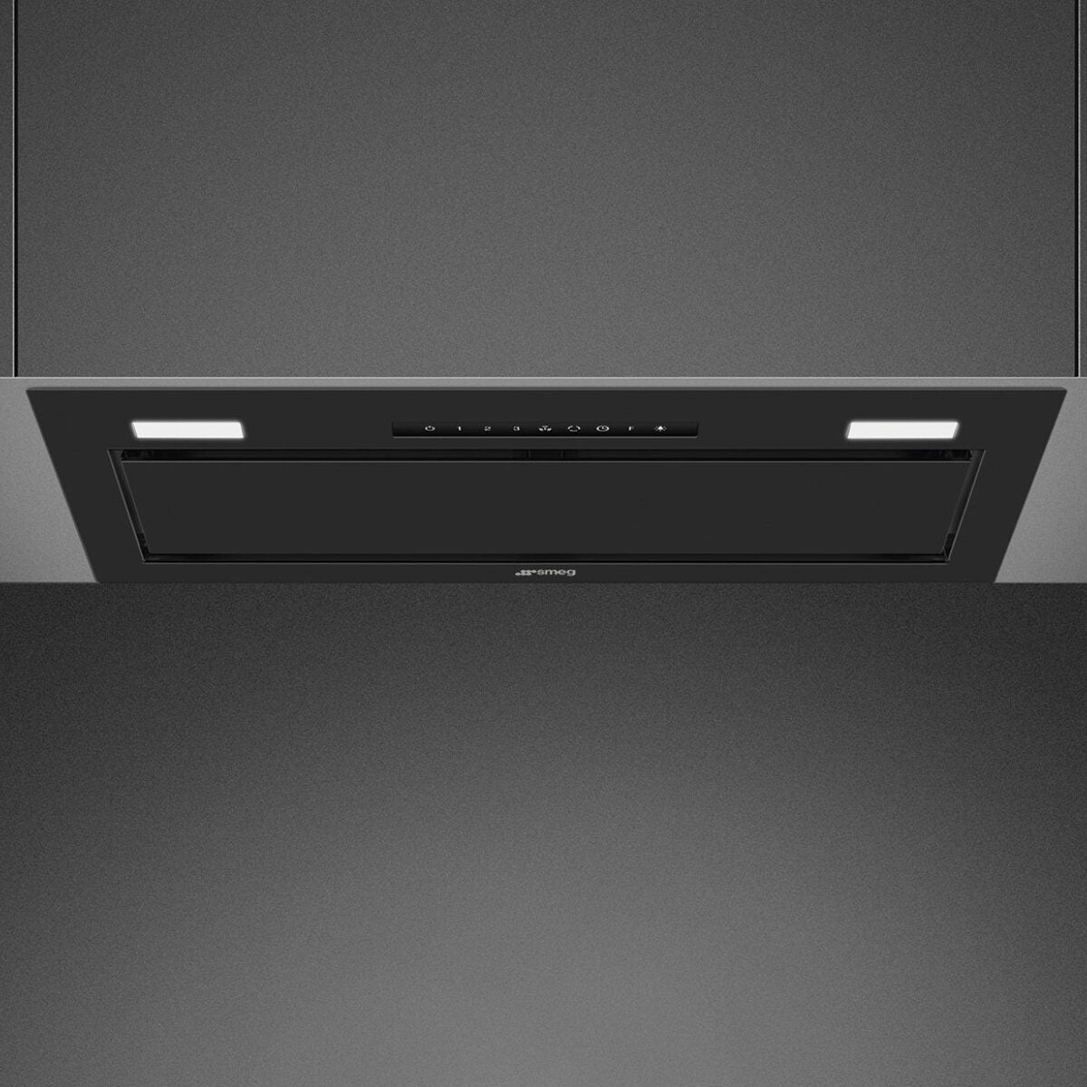 Smeg 60cm Matte Black Undermount Rangehood - AutoVent 2.0, 660m³/h, Touch Controls - KSGAU6P4MB