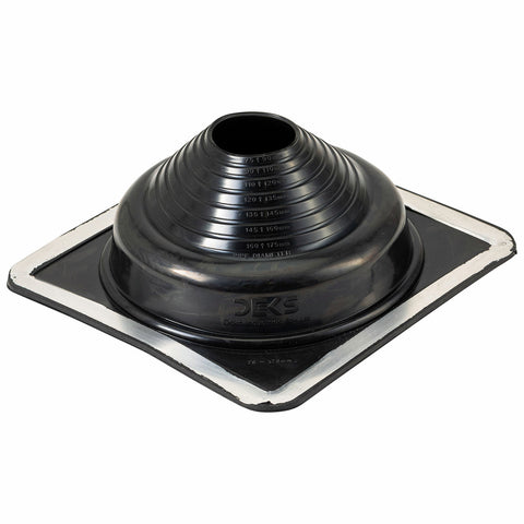 Deks Dektite Premium 75-175mm Roof Flashing - Black EPDM Weather Resistant