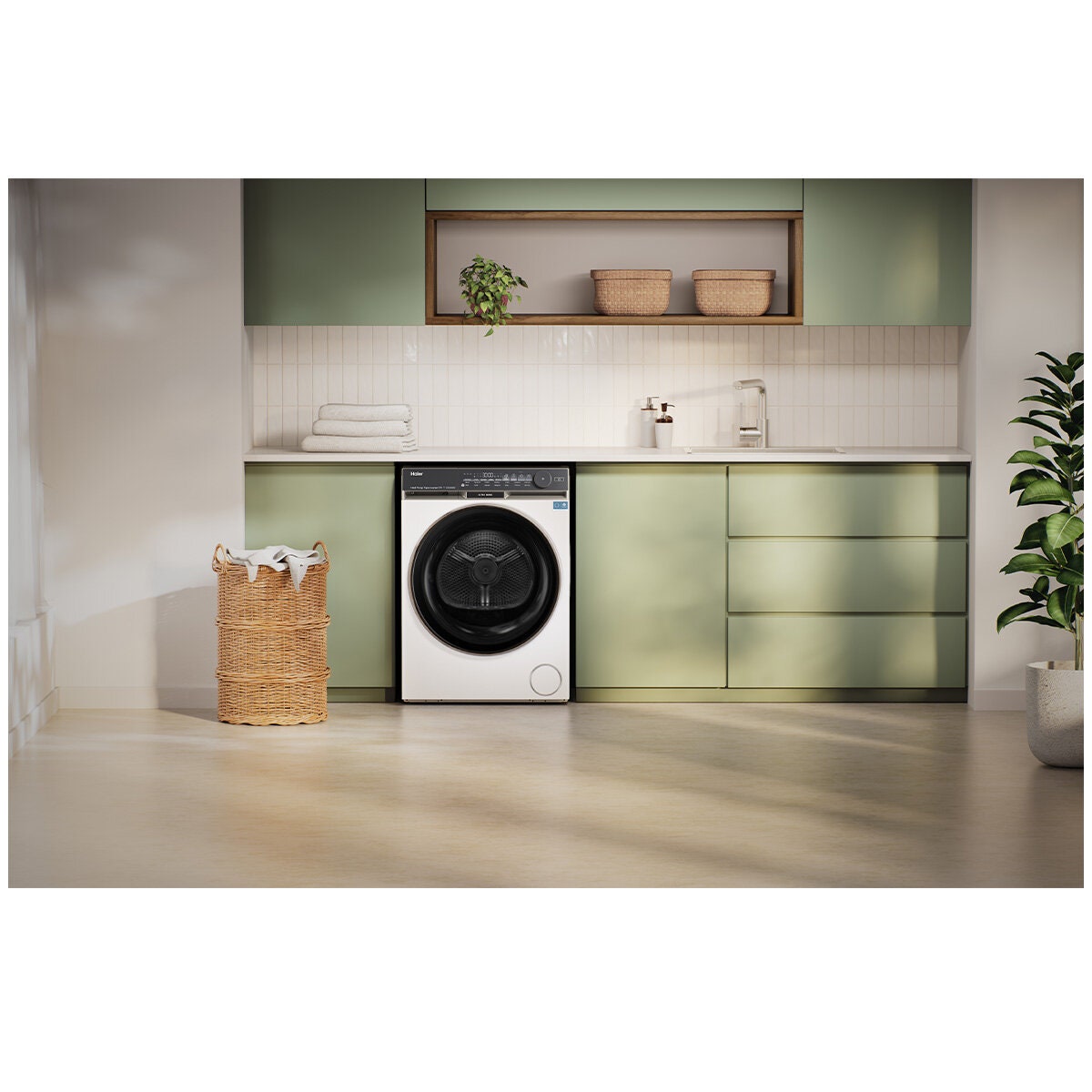 Haier 500 Series 10kg Heat Pump Dryer - White, 10 Star Energy Rating, Reverse Tumbling - HDHP10DW1