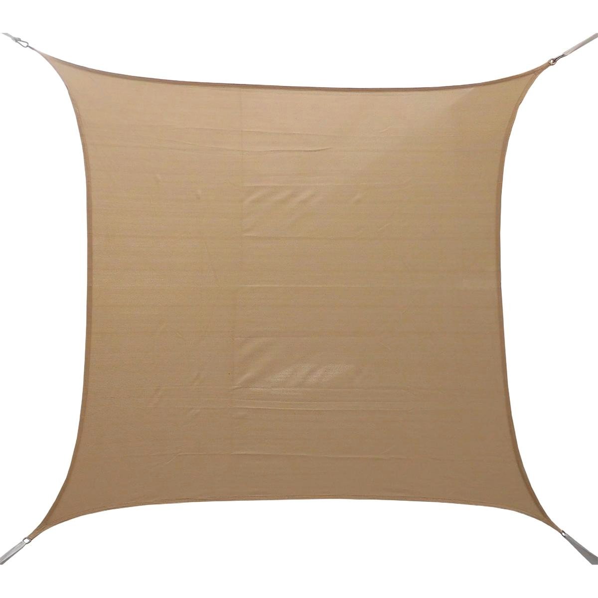 Marquee 3 x 3m Beige Square Shade Sail - HDPE 93% UV Block