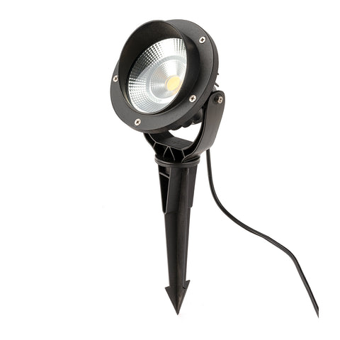 Holman 140mm 12V Black Warm White 15W Outdoor Stake Spotlight Waterproof SLW14015