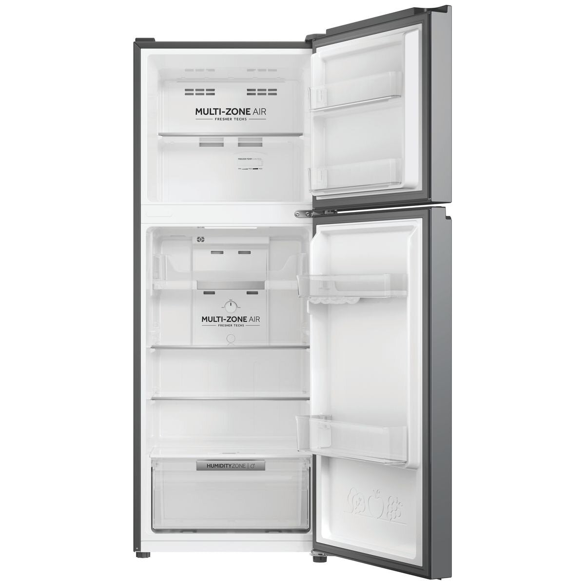 Haier 208L Top Mount Fridge - Satina Silver - Frost Free - Reversible Door - 4.5 Star Rating - HRF210TS