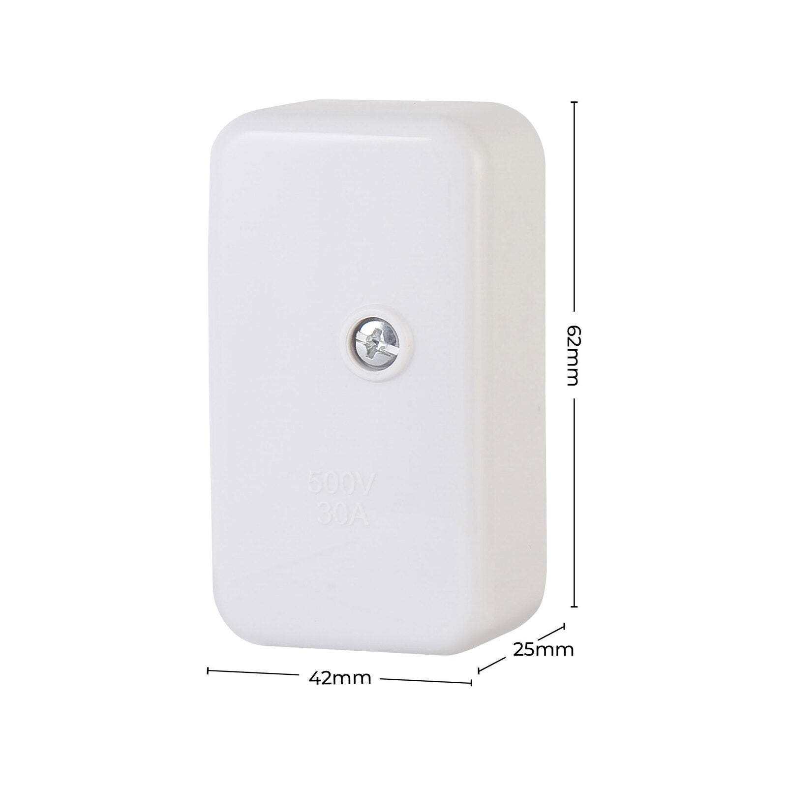 DETA Small Junction Box with 30A Insulated Connectors, White Polycarbonate, 10 Pack (6325BT)