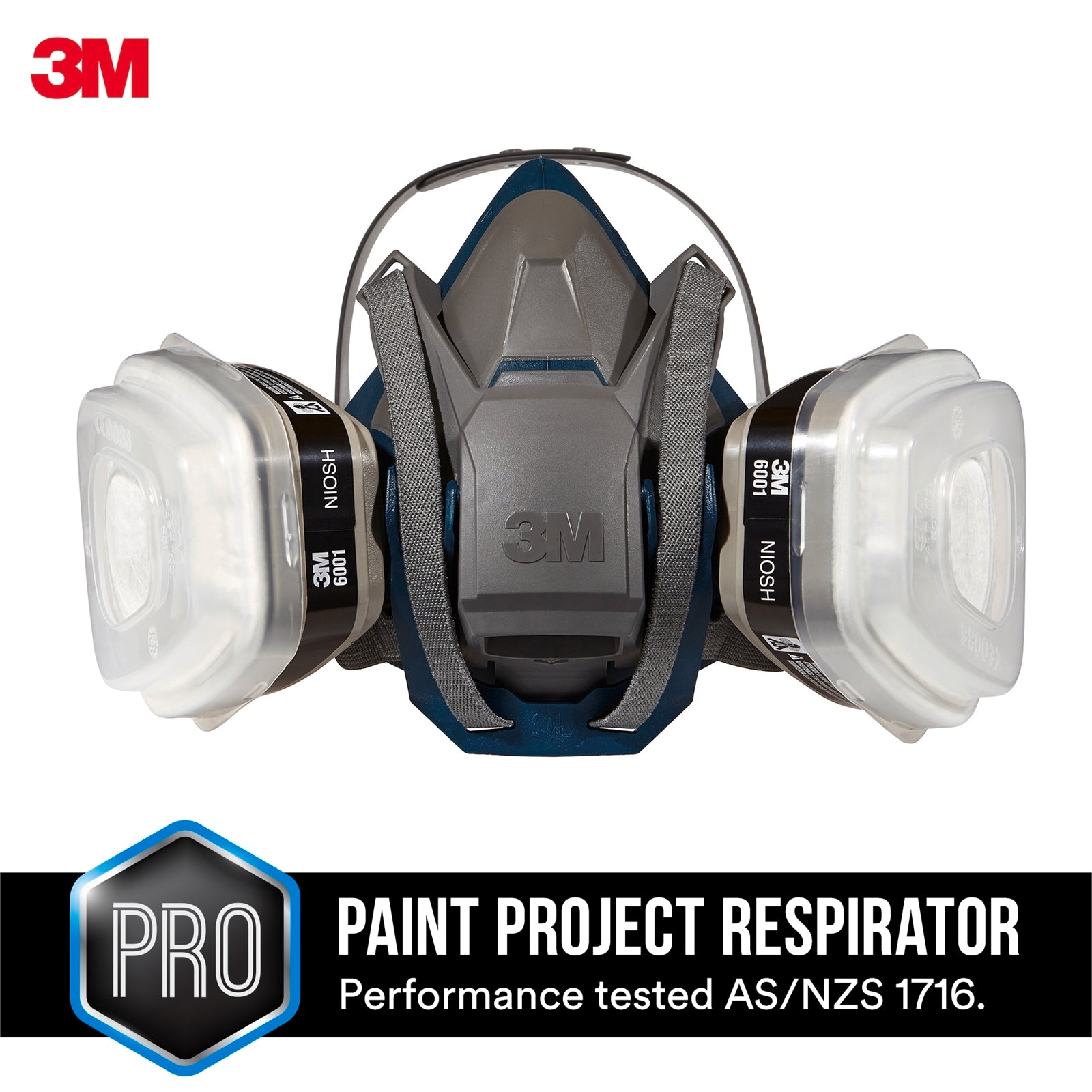 3M Painters Project Quick Latch Respirator Black Cool Flow Valve